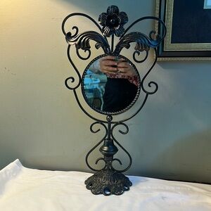 Elegant vintage Black Ornate Mirror